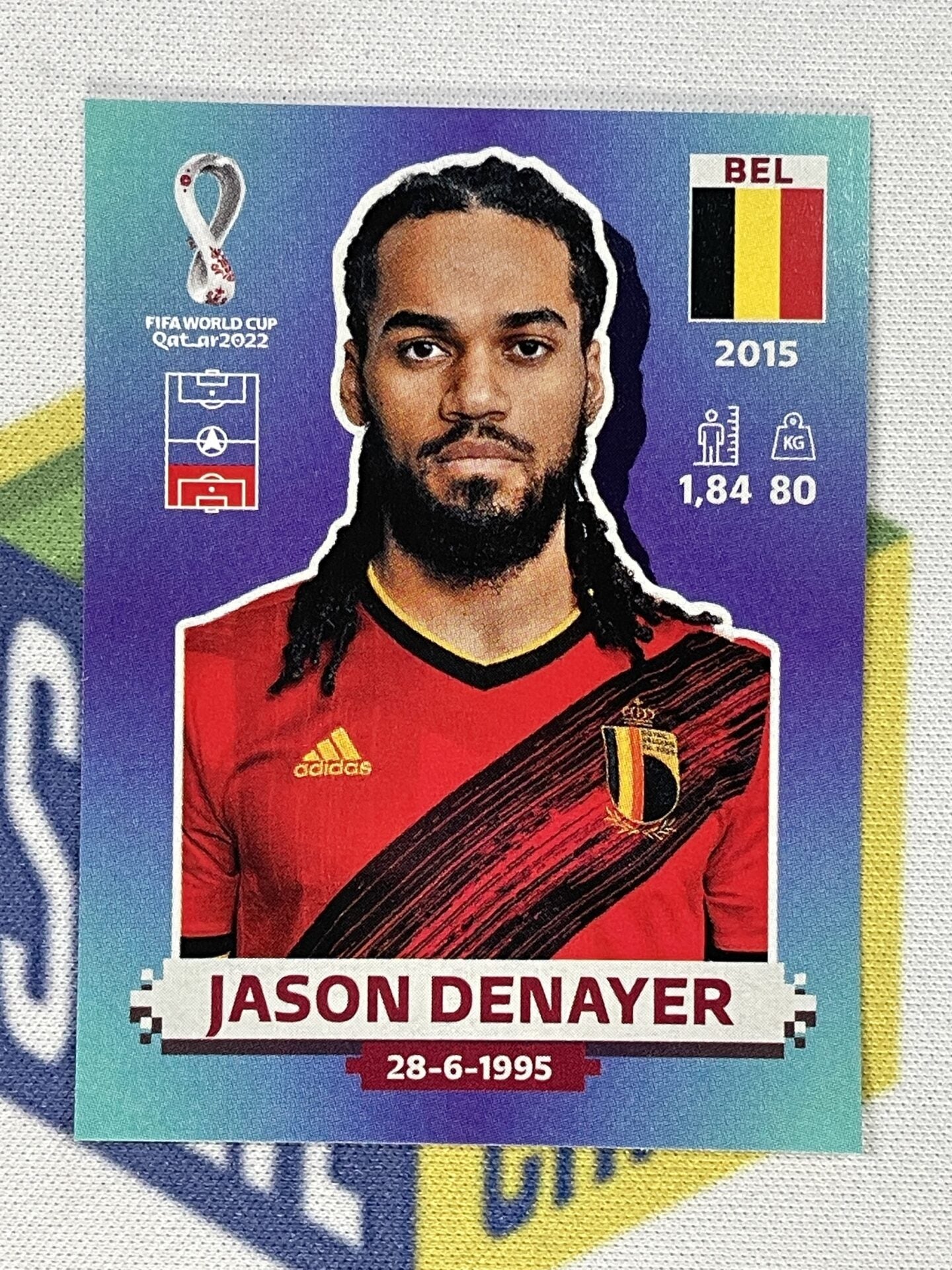 Jason Denayer Belgium Panini World Cup 2022 Qatar Stickers