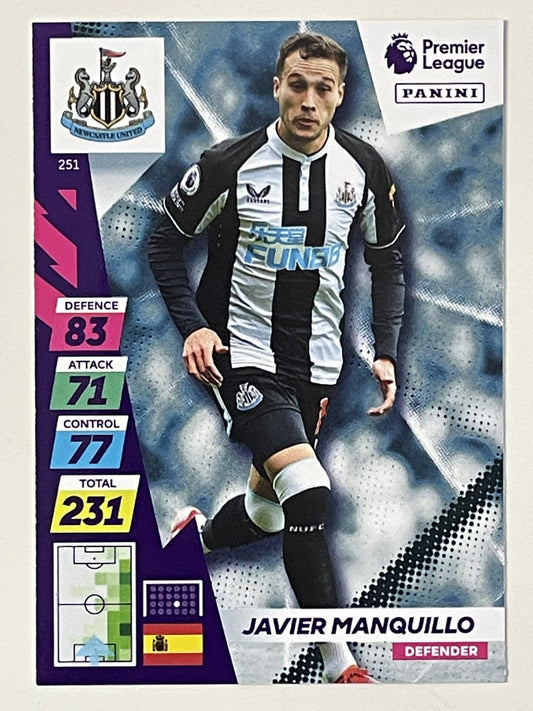 Javier Manquillo Newcastle United Base Panini Adrenalyn XL PLUS Premier League 2021 2022