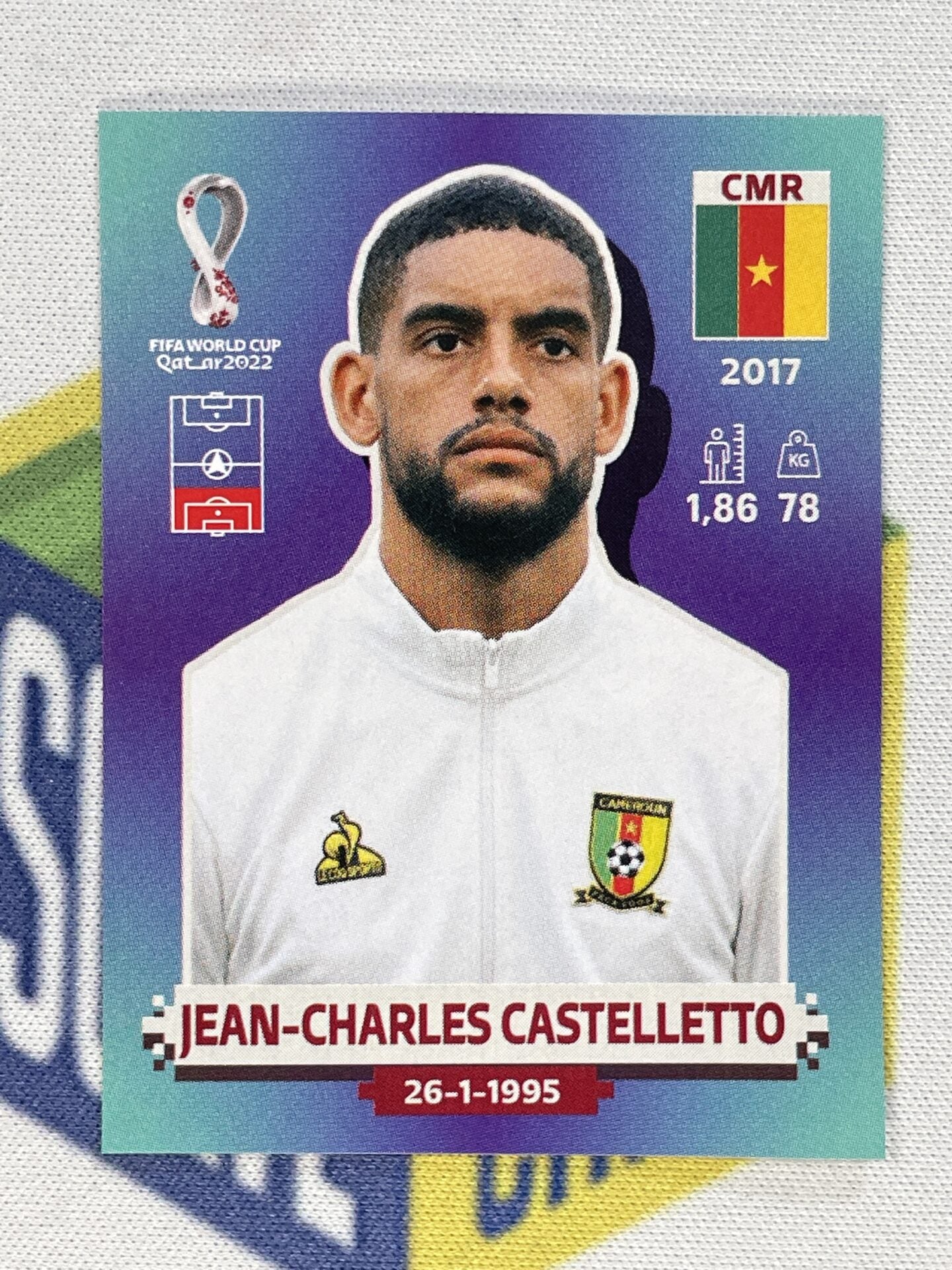 Jean-Charles Castelletto Cameroon Panini World Cup 2022 Qatar Stickers