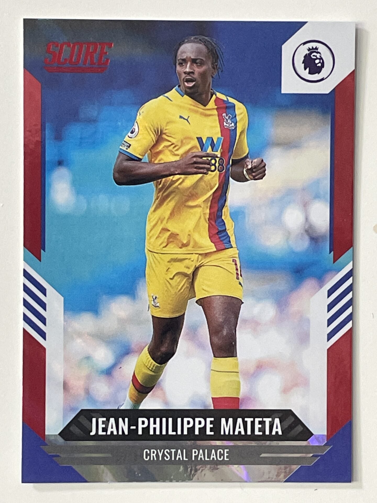 Jean-Philippe Mateta Crystal Palace Base Red Lava Parallel Panini Premier League Score 2021 2022