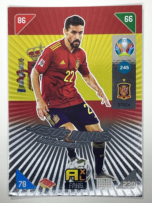 Jesus Navas Fans Favourites (Spain) Football Card &#8211; Euro 2020 Adrenalyn XL