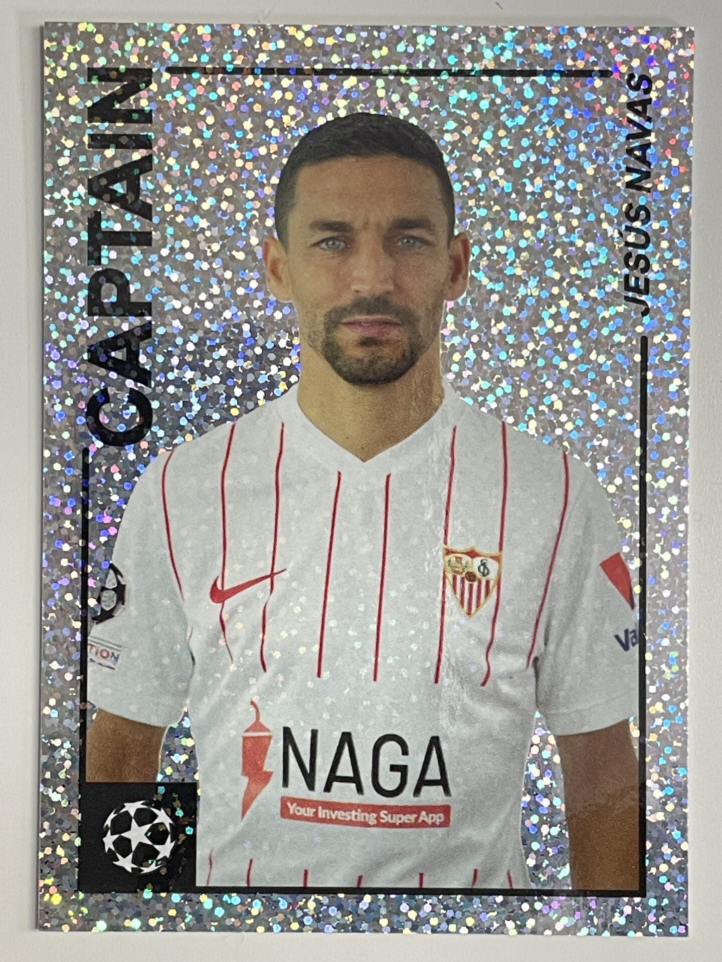 Jesus Navas Sevilla Captain Topps Merlin Heritage 97 UEFA Champions League Card