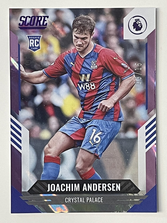 Joachim Andersen Crystal Palace Base Purple Lava Parallel Panini Premier League Score 2021 2022