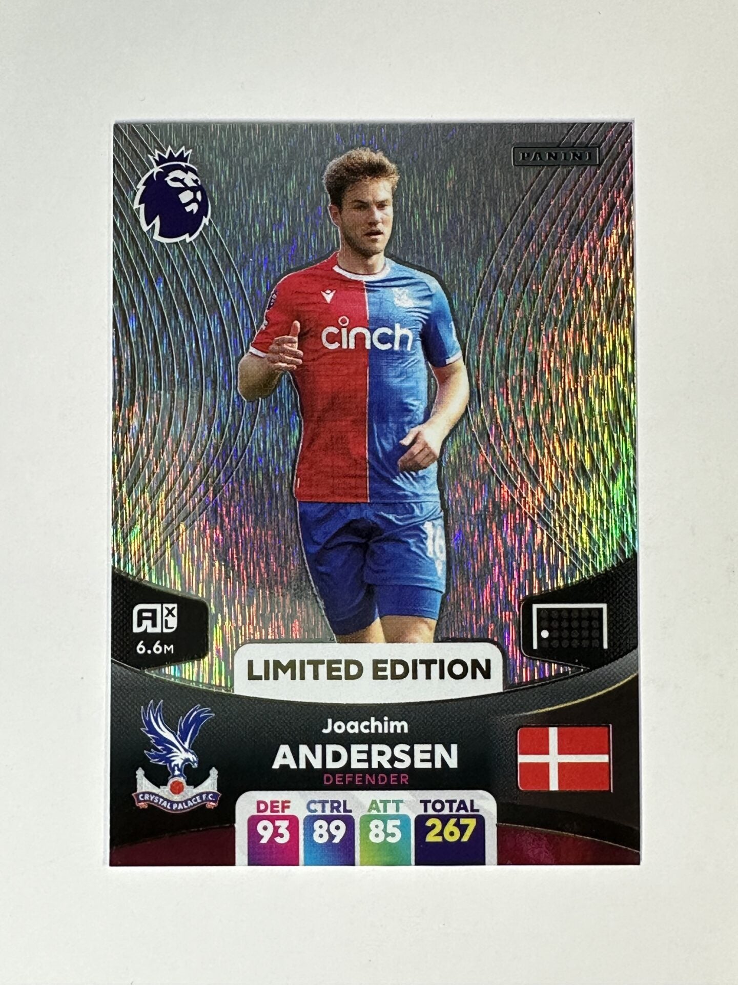 Joachim Andersen Crystal Palace Limited Edition Panini Premier League Adrenalyn XL 2024 Card