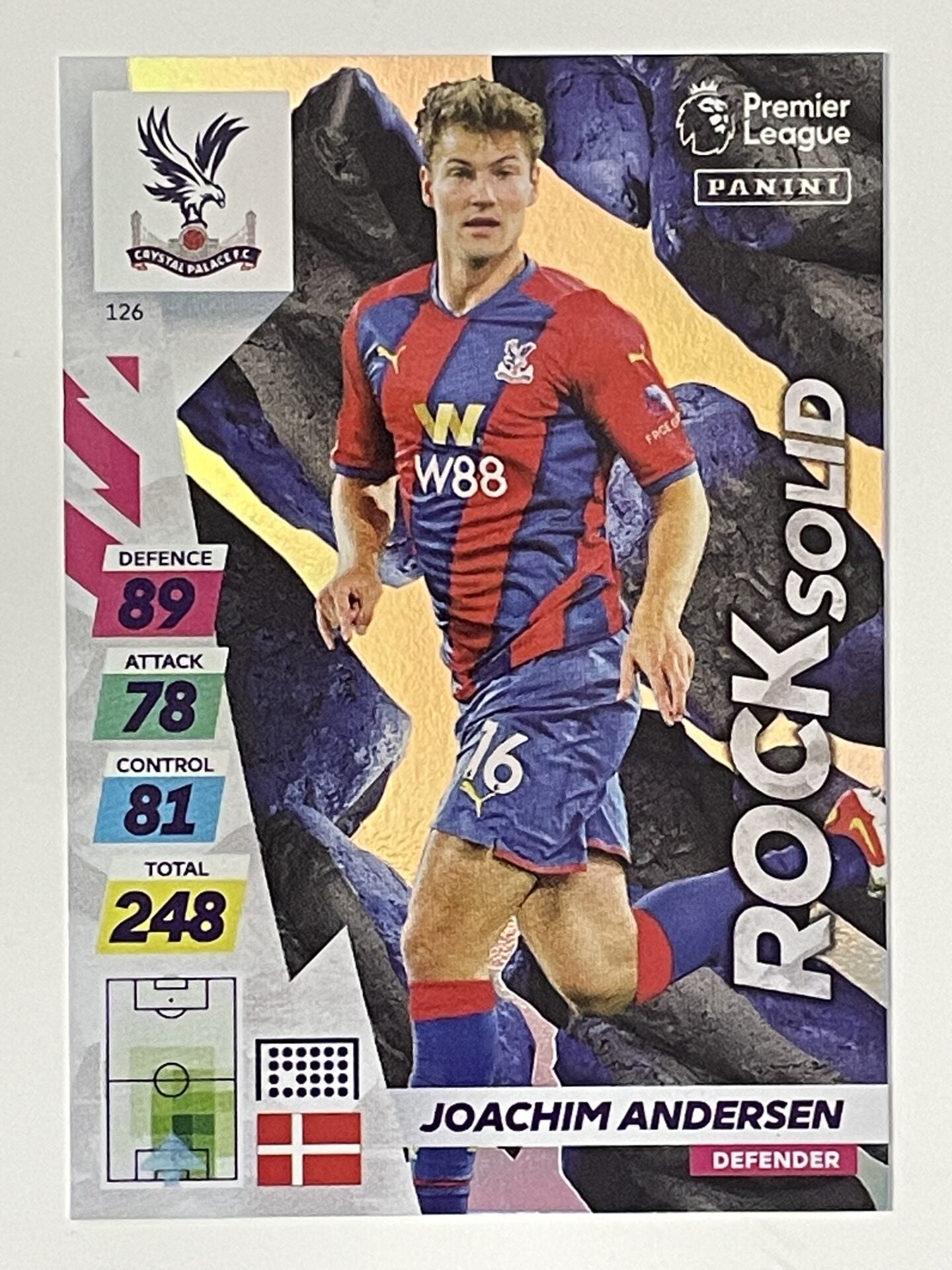 Joachim Andersen Crystal Palace Rock Solid Panini Adrenalyn XL PLUS Premier League 2021 2022