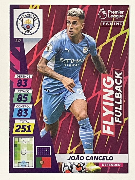 Joao Cancelo Manchester City Flying Fullback Panini Adrenalyn XL PLUS Premier League 2021 2022