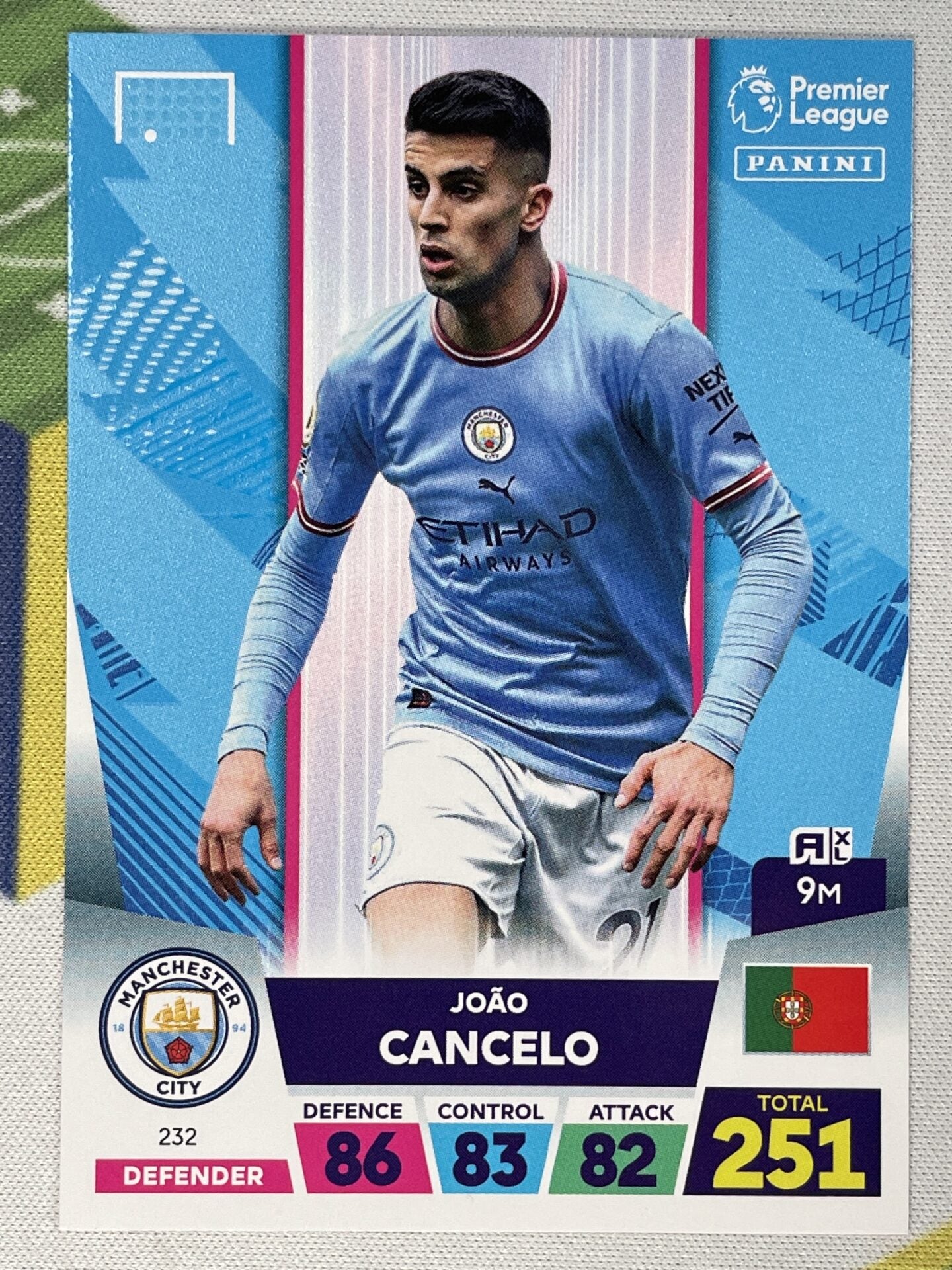 Joao Cancelo Manchester City Panini Premier League Adrenalyn XL 2023 Card