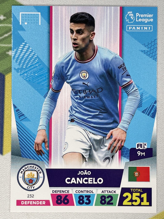 Joao Cancelo Manchester City Panini Premier League Adrenalyn XL 2023 Card