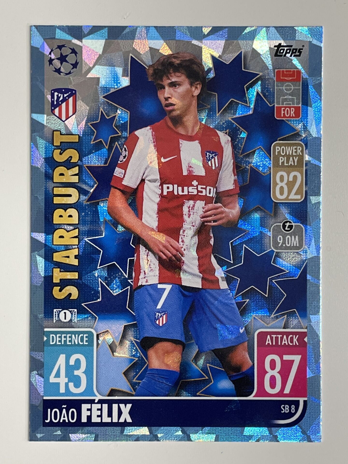 Joao Felix Atletico Madrid Starburst Crystal Foil Parallel Topps Match Attax Extra 2021:22 Champions League Card