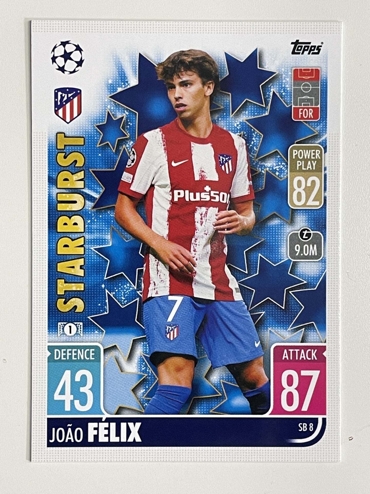 Joao Felix Atletico Madrid Starburst Topps Match Attax Extra 2021:22 Champions League Card