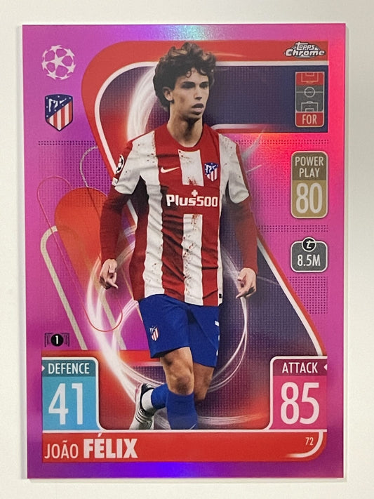 Joao Felix Pink Parallel Topps Match Attax Chrome 2021 2022