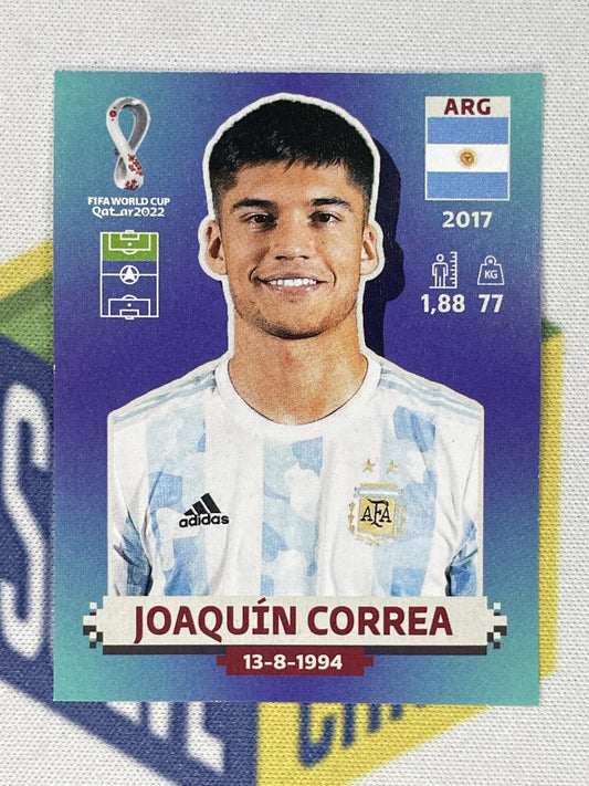 Joaquin Correa Argentina Panini World Cup 2022 Qatar Stickers