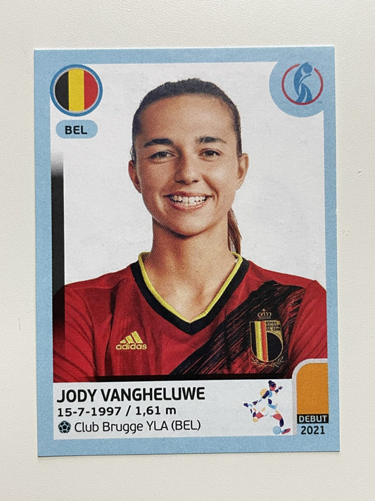 Jody Vangheluwe Belgium Base Panini Womens Euro 2022 Stickers Collection