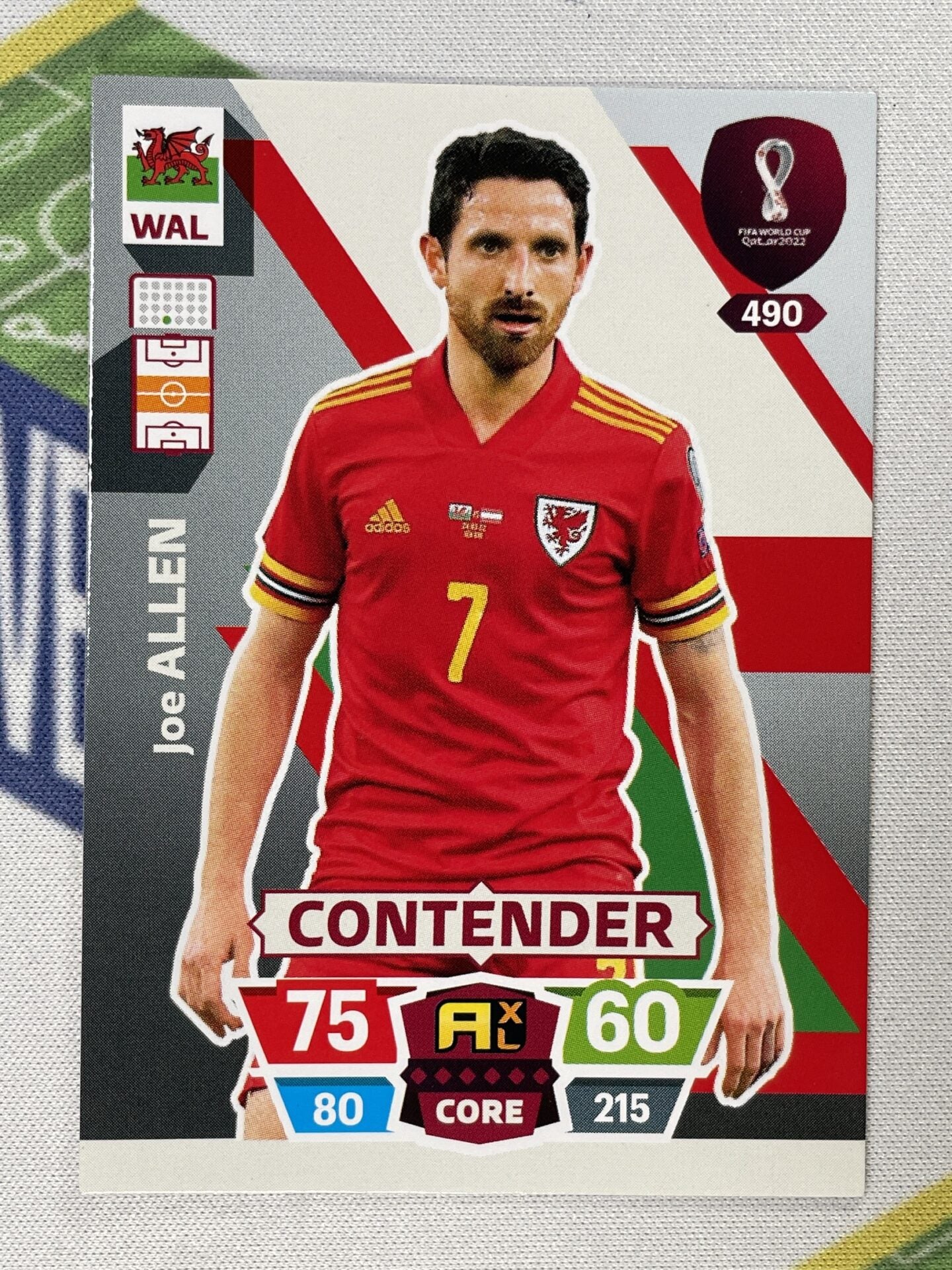 Joe Allen Wales Panini World Cup 2022 Adrenalyn XL Card