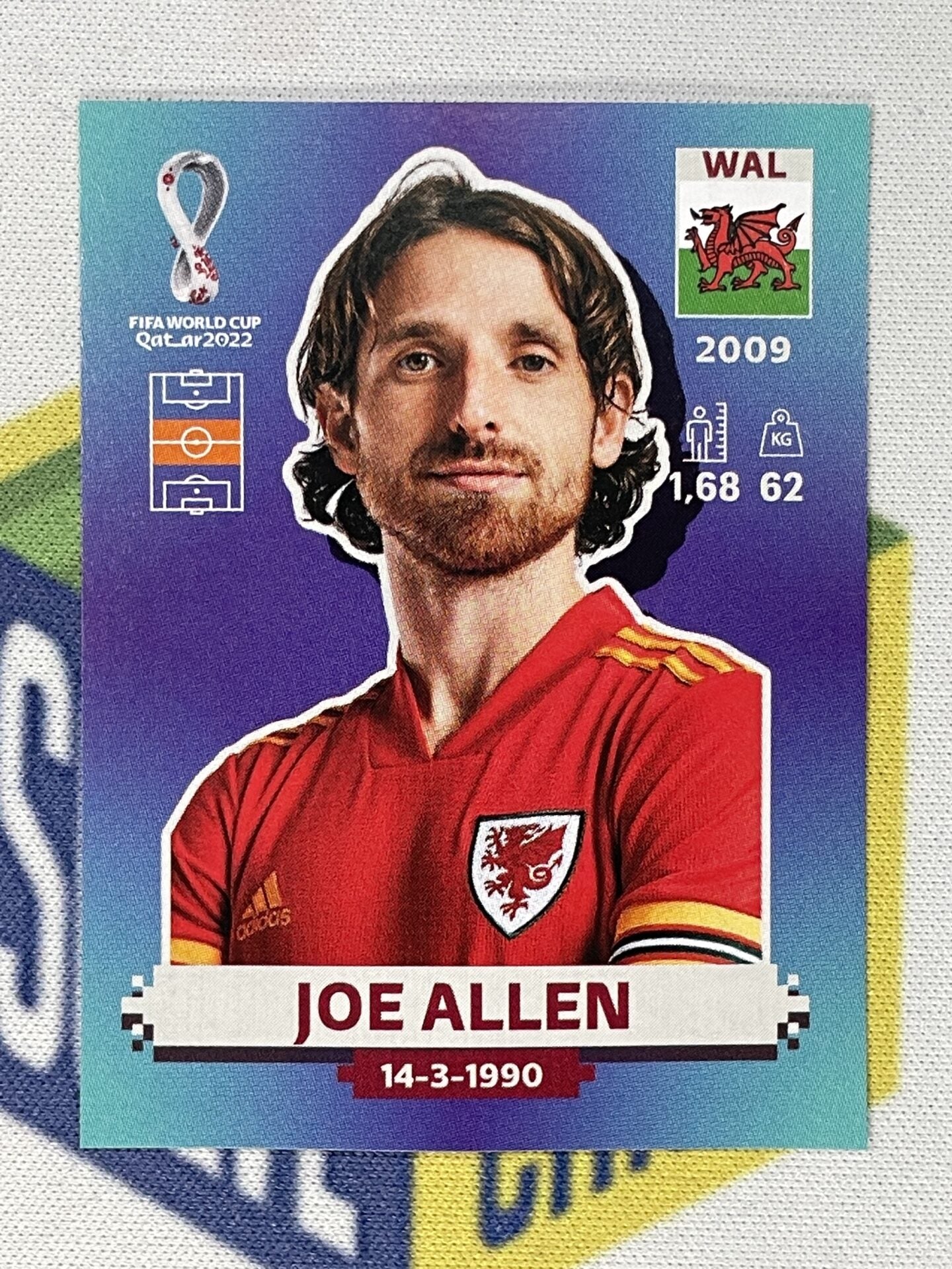 Joe Allen Wales Panini World Cup 2022 Qatar Stickers