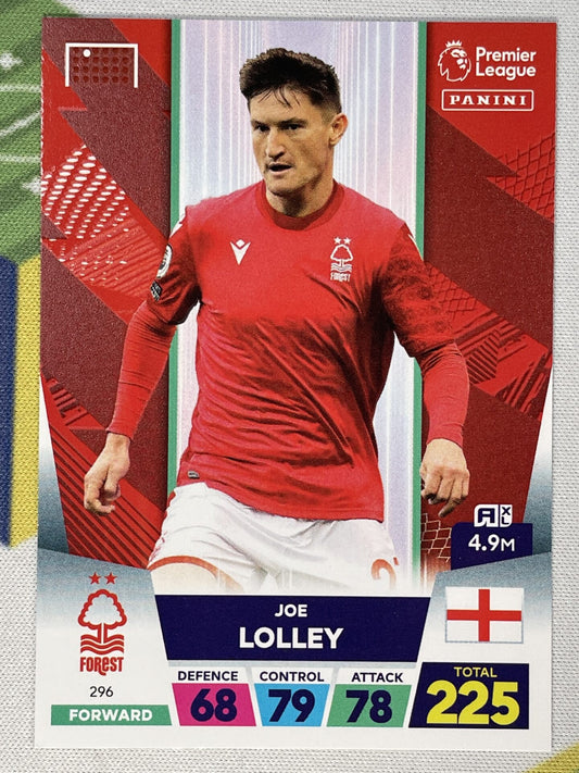 Joe Lolley Nottingham Forest Panini Premier League Adrenalyn XL 2023 Card