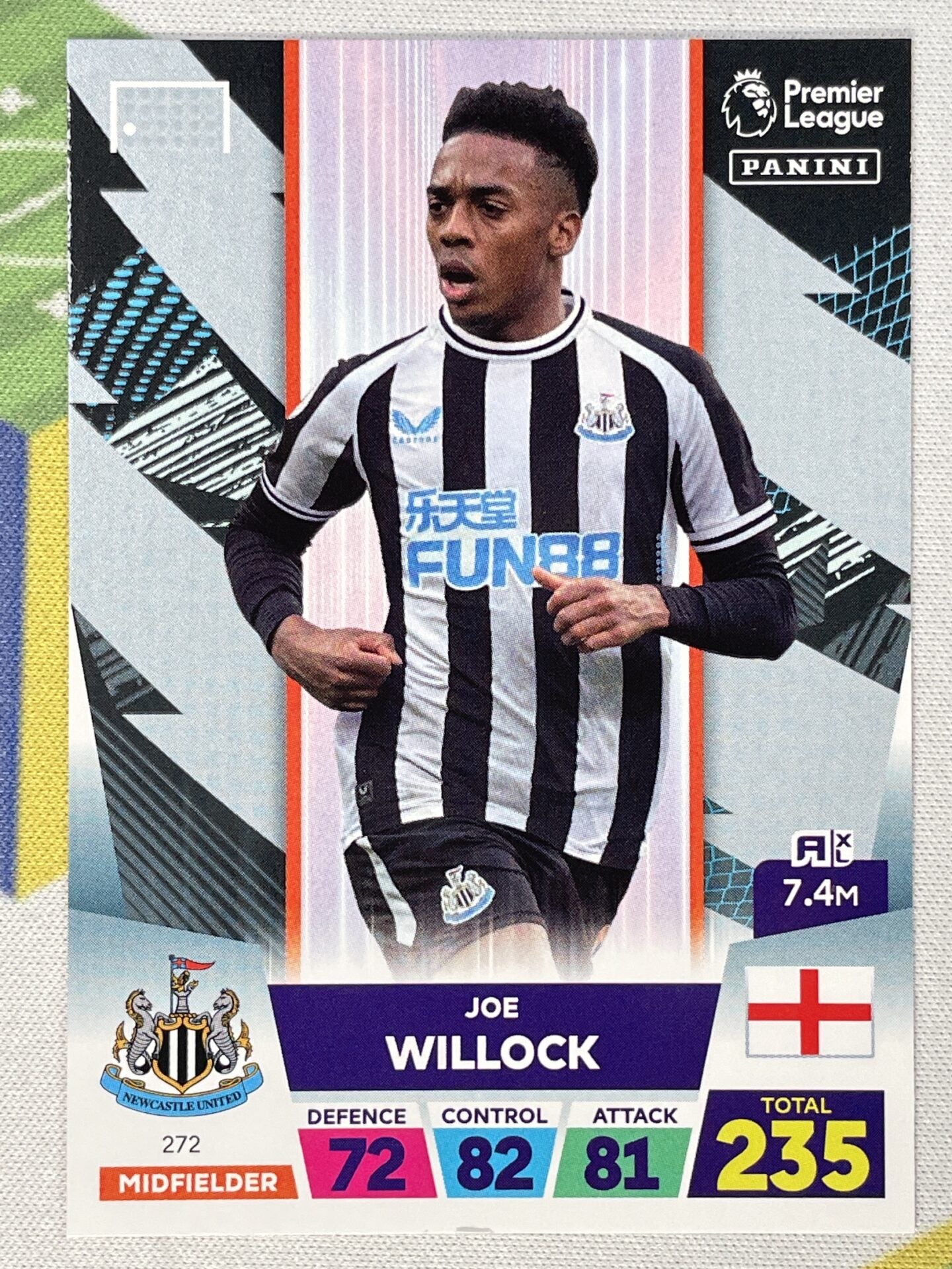 Joe Willock Newcastle Panini Premier League Adrenalyn XL 2023 Card