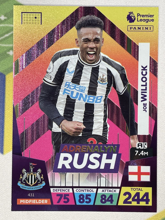 Joe Willock Newcastle United Adrenalyn Rush Panini Premier League Adrenalyn XL 2023 Card