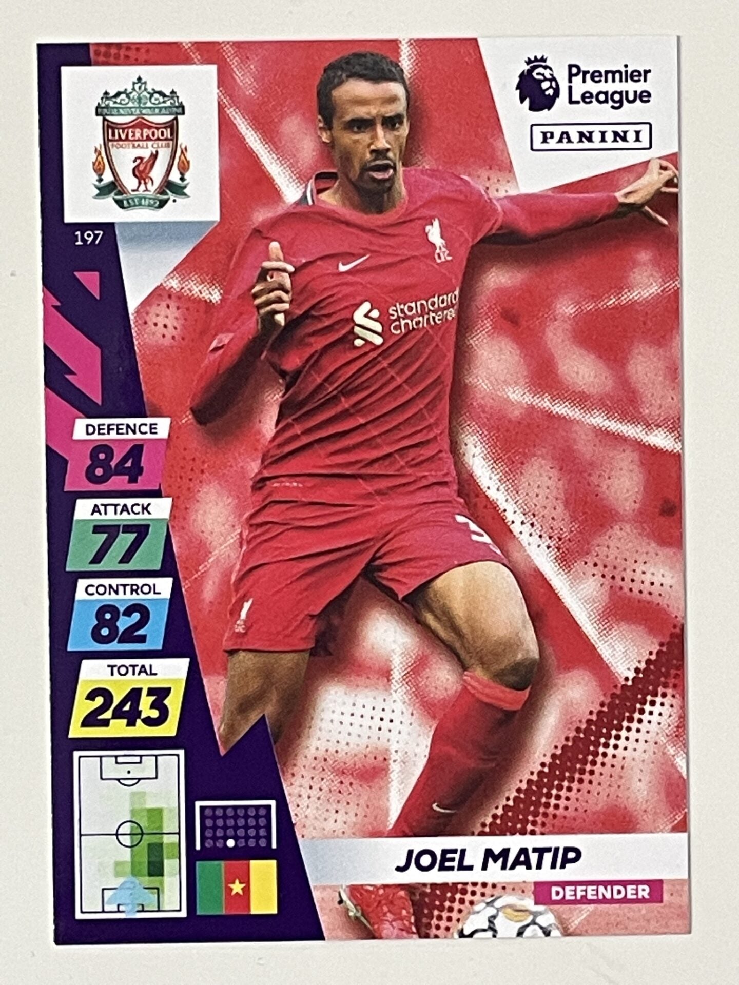 Joel Matip Liverpool Base Panini Adrenalyn XL PLUS Premier League 2021 2022