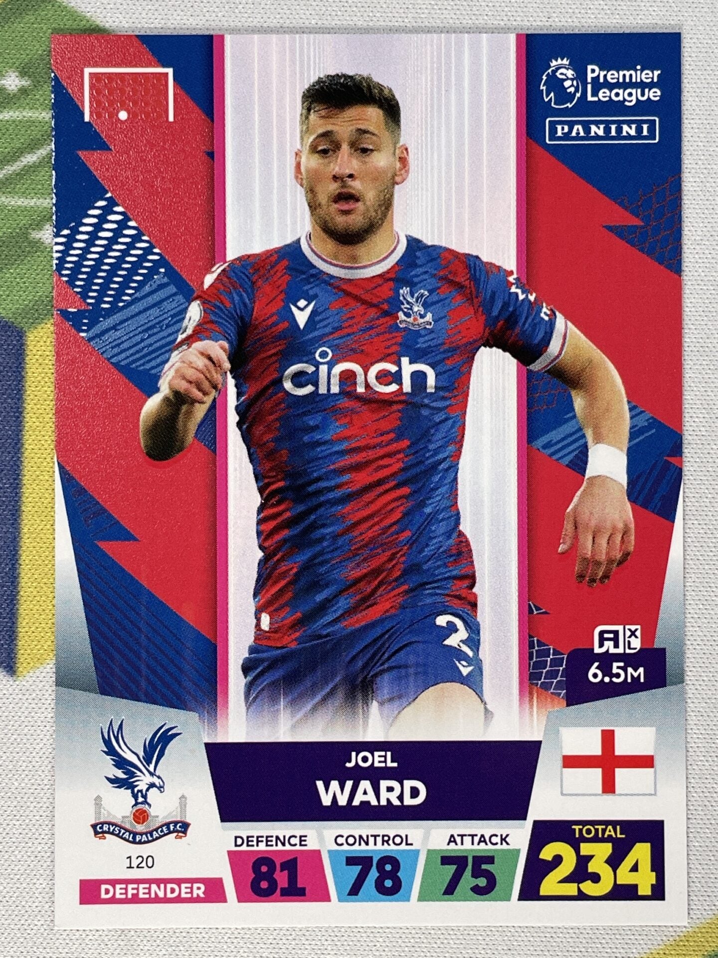 Joel Ward Crystal Palace Panini Premier League Adrenalyn XL 2023 Card