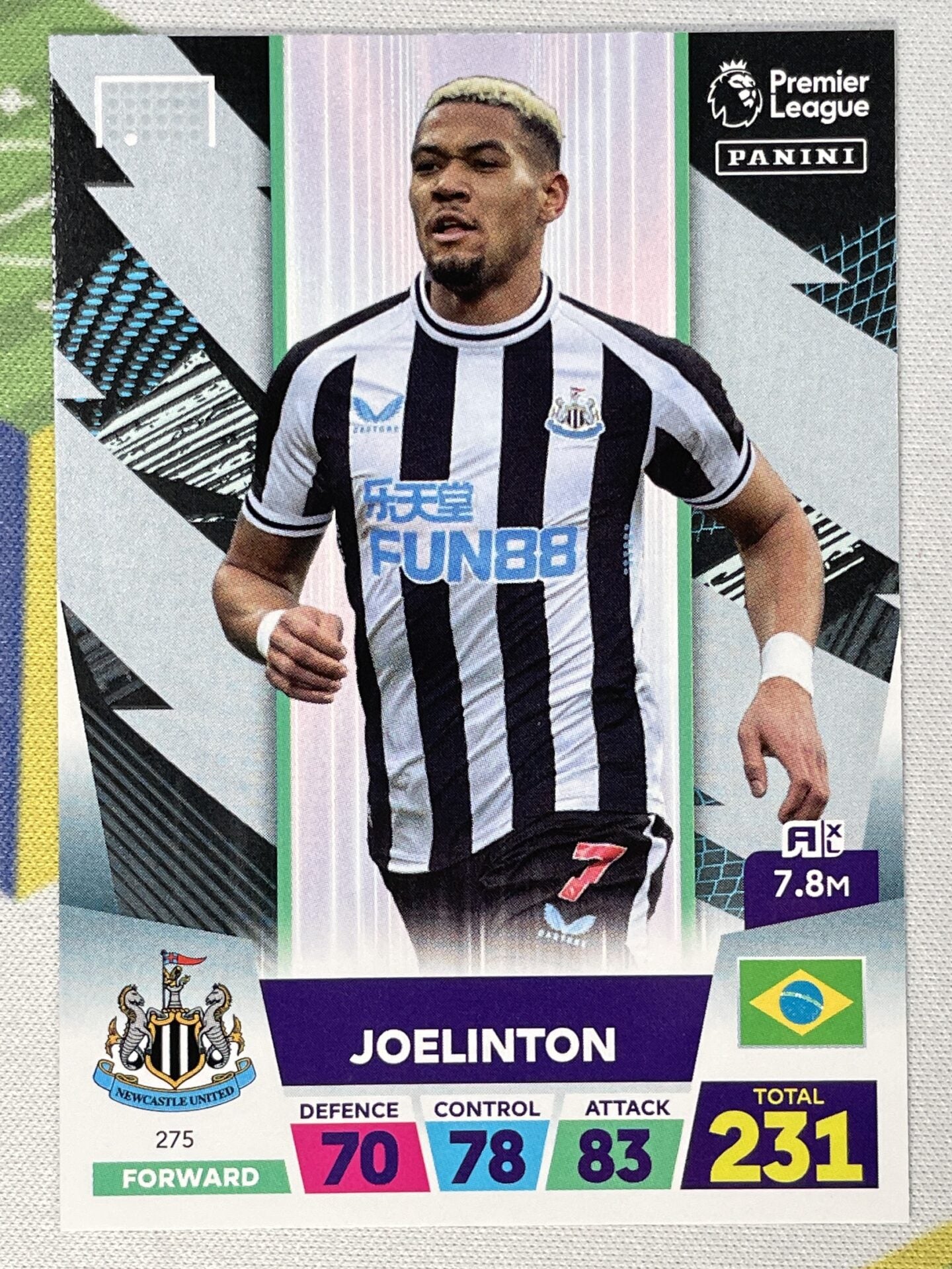 Joelinton Newcastle Panini Premier League Adrenalyn XL 2023 Card