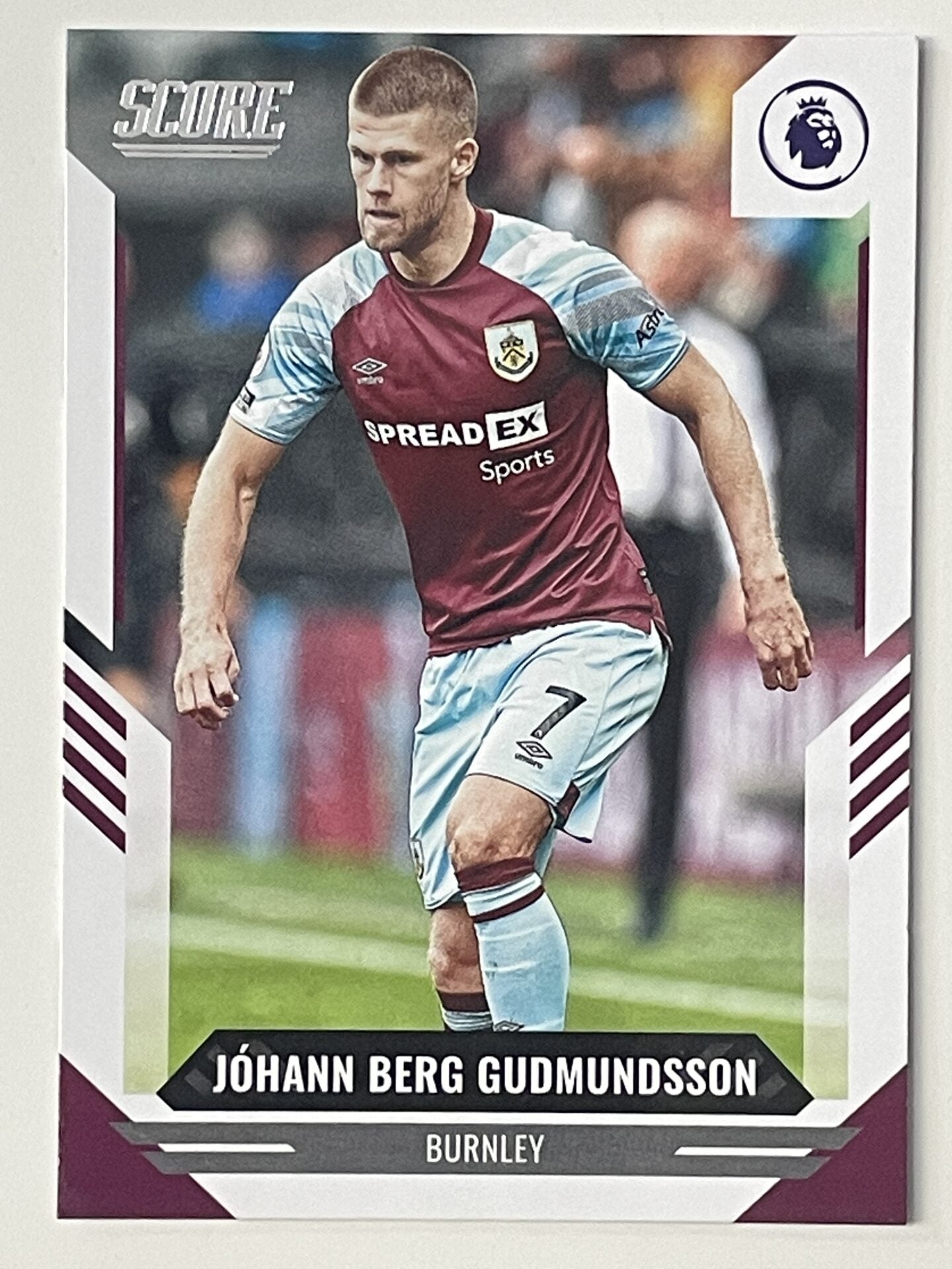 Johann Berg Gudmundsson Burnley Base Panini Premier League Score 2021 2022