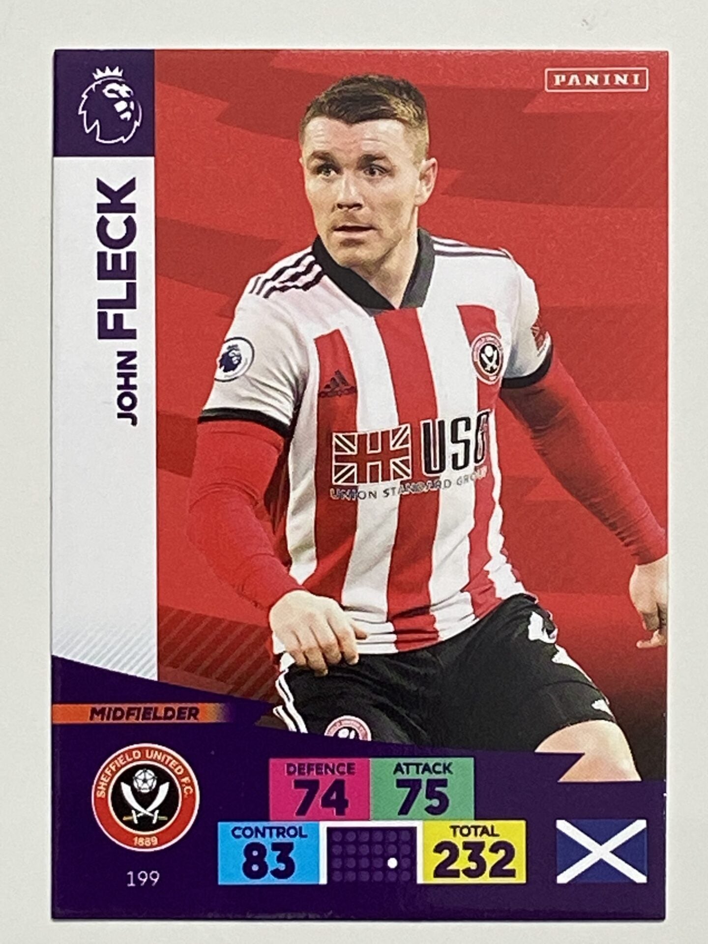 John Fleck (Sheffield United) Football Card &#8211; Premier League Adrenalyn XL 2020:21