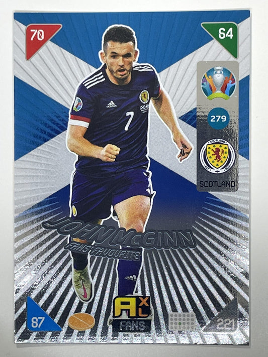 John McGinn Fans Favourties (Scotland) Football Card &#8211; Euro 2020 Adrenalyn XL