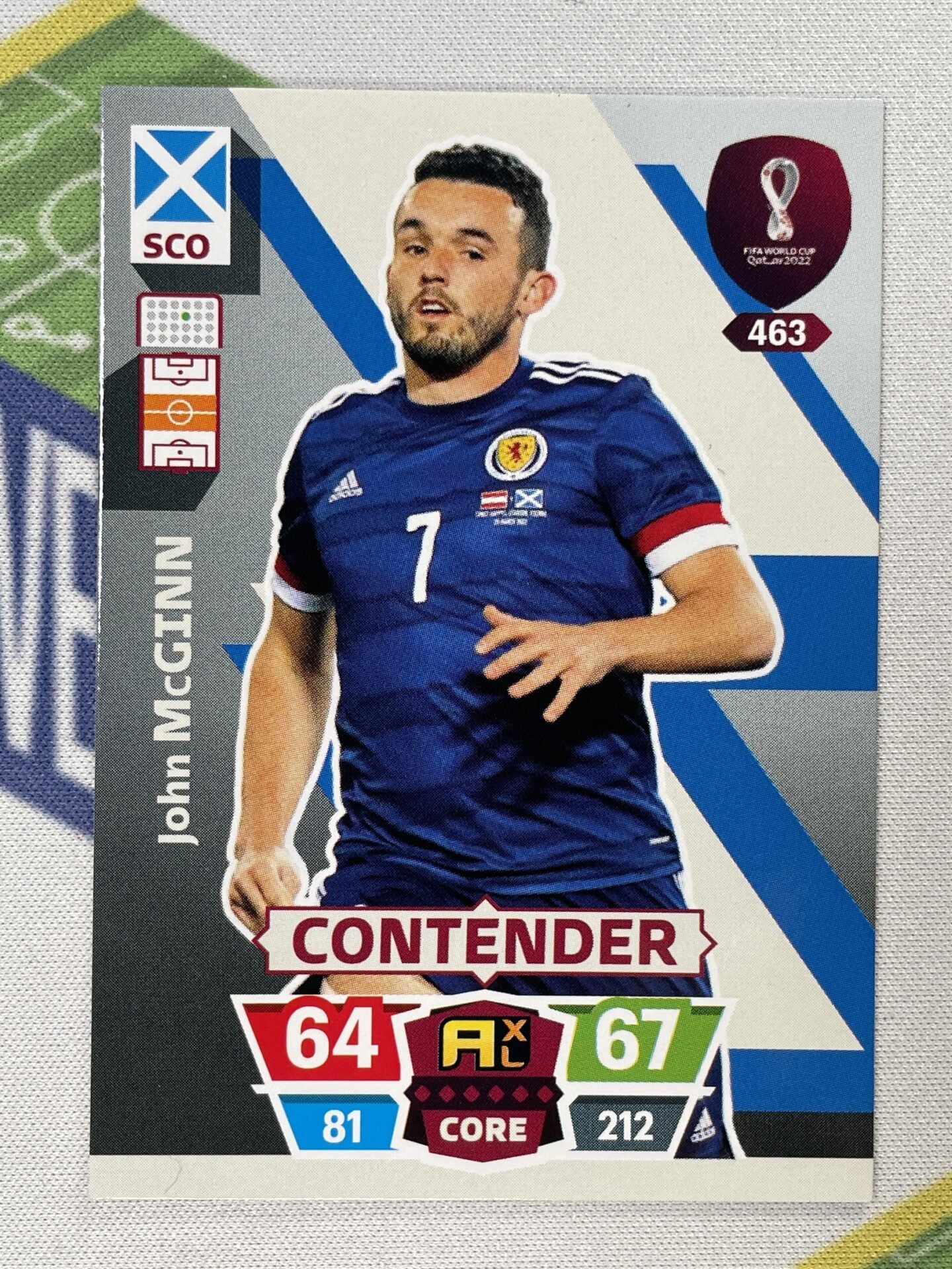 John McGinn Scotland Panini World Cup 2022 Adrenalyn XL Card