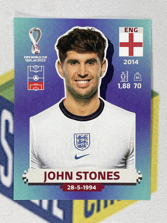 John Stones England Panini World Cup 2022 Qatar Stickers