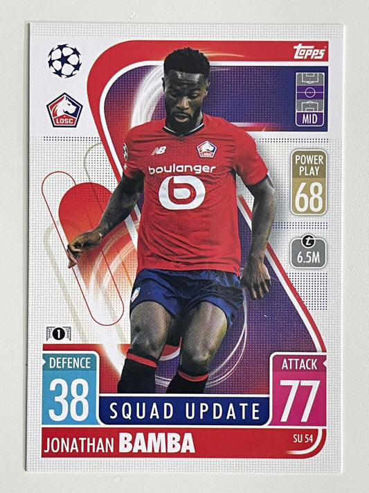 Jonathan Bamba Lille Base Topps Match Attax Extra 2021:22 Champions League Card