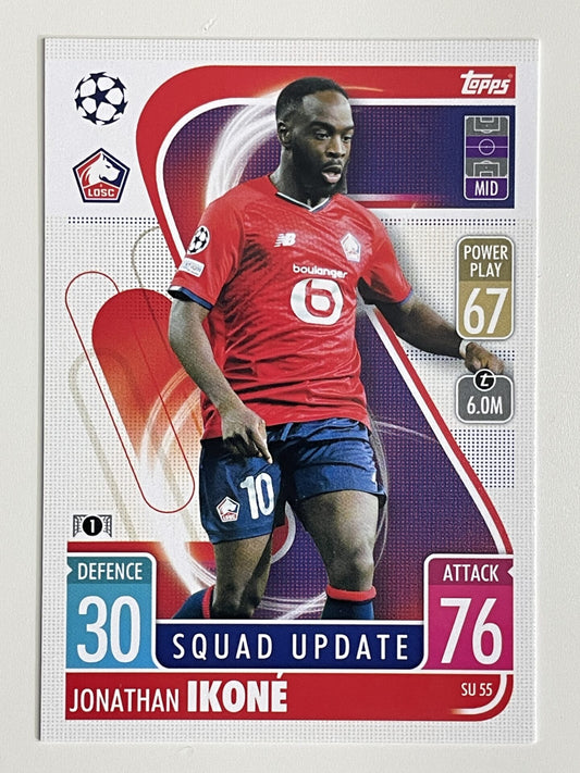 Jonathan Ikone Lille Base Topps Match Attax Extra 2021:22 Champions League Card