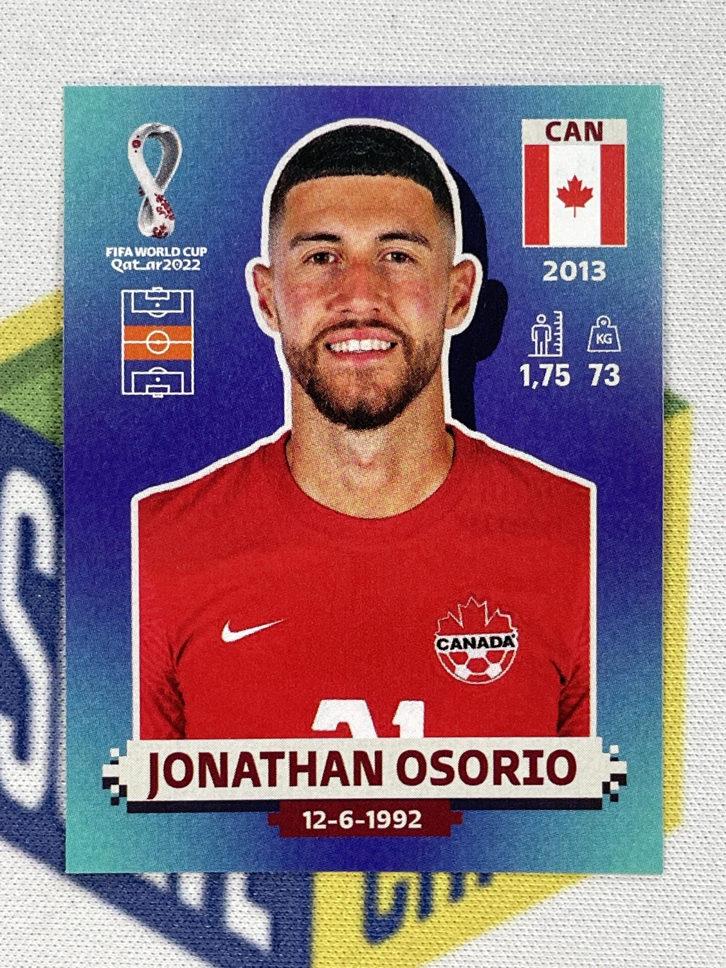 Jonathan Osorio Canada Panini World Cup 2022 Qatar Stickers