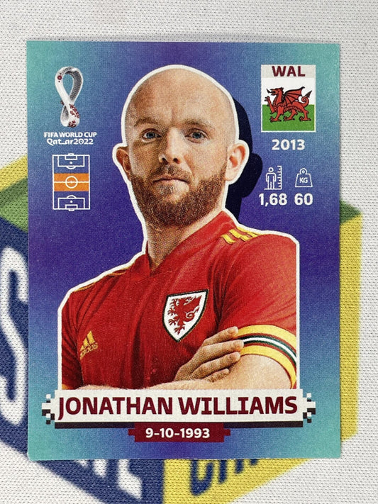 Jonathan Williams Wales Panini World Cup 2022 Qatar Stickers