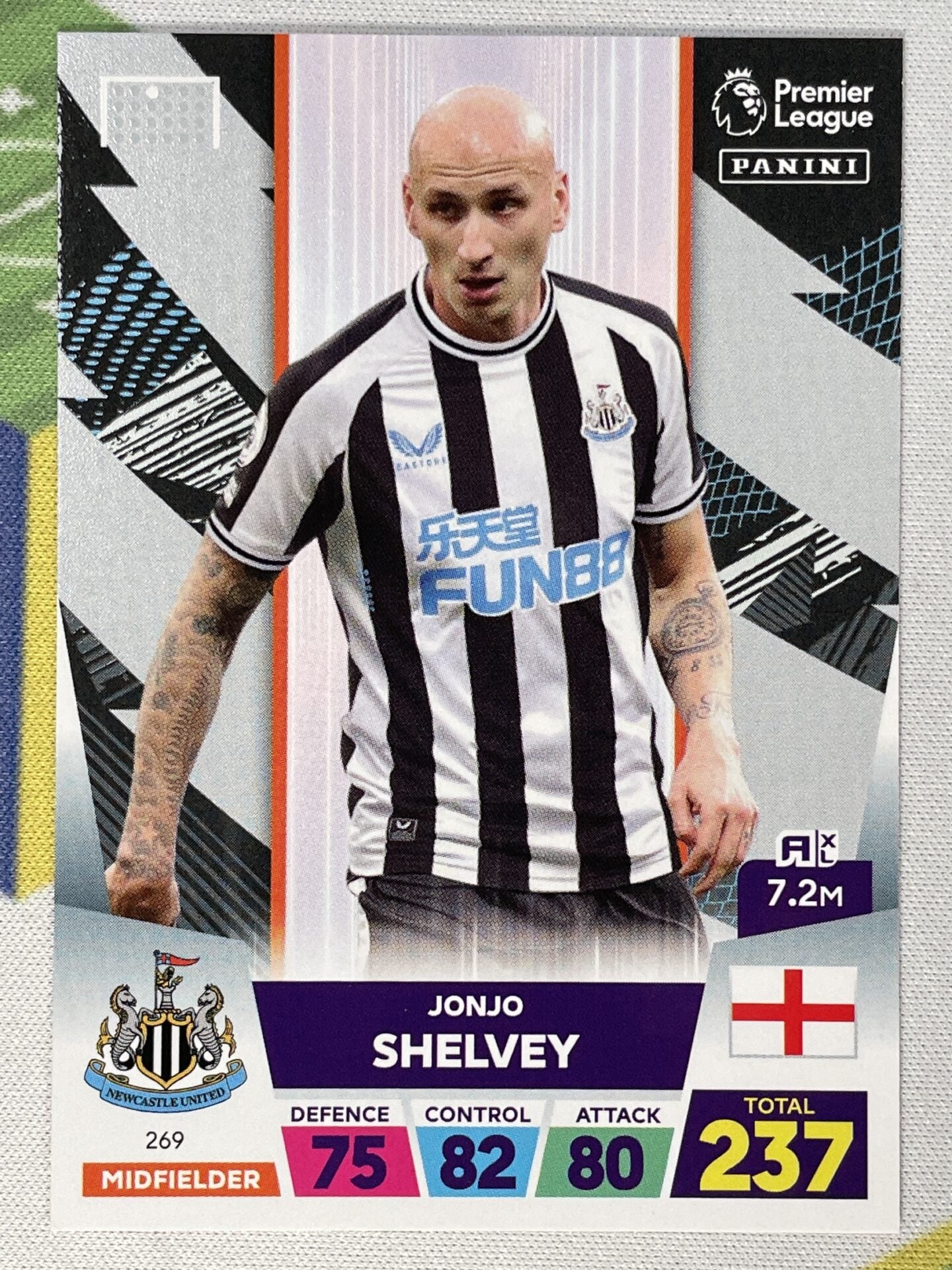 Jonjo Shelvey Newcastle Panini Premier League Adrenalyn XL 2023 Card