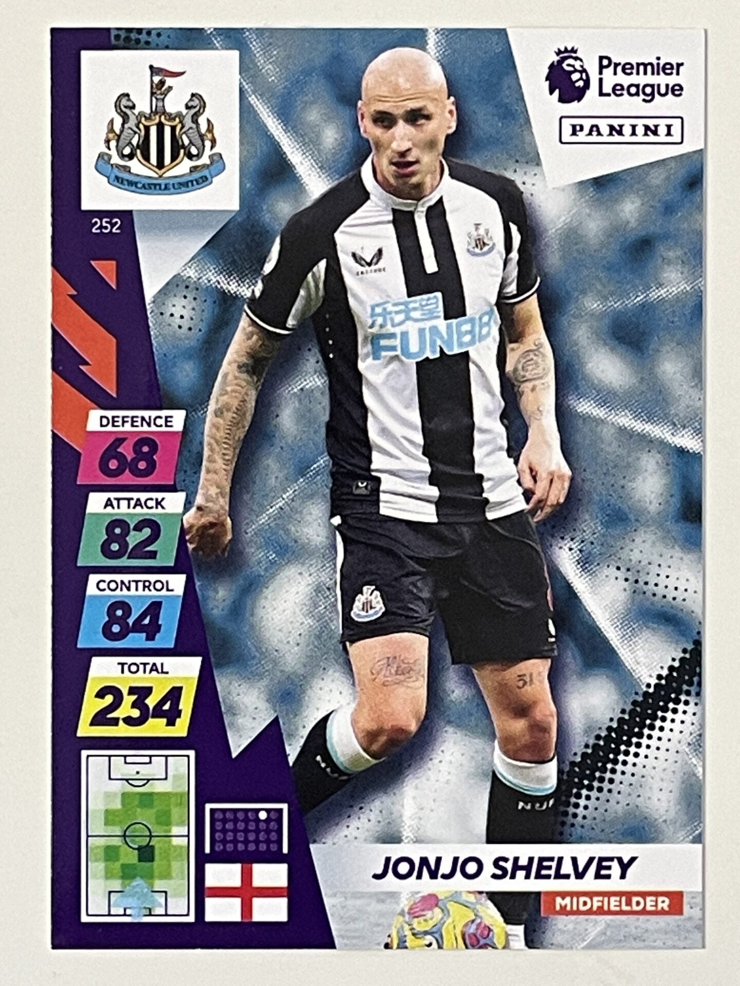 Jonjo Shelvey Newcastle United Base Panini Adrenalyn XL PLUS Premier League 2021 2022