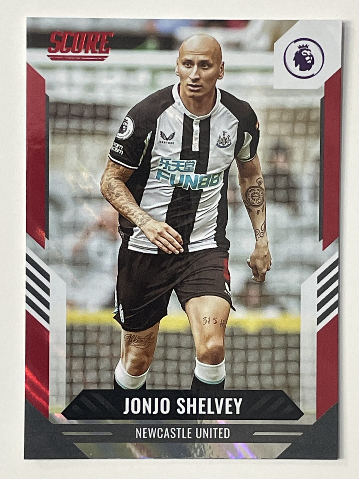 Jonjo Shelvey Newcastle United Base Red Lava Parallel Panini Premier League Score 2021 2022