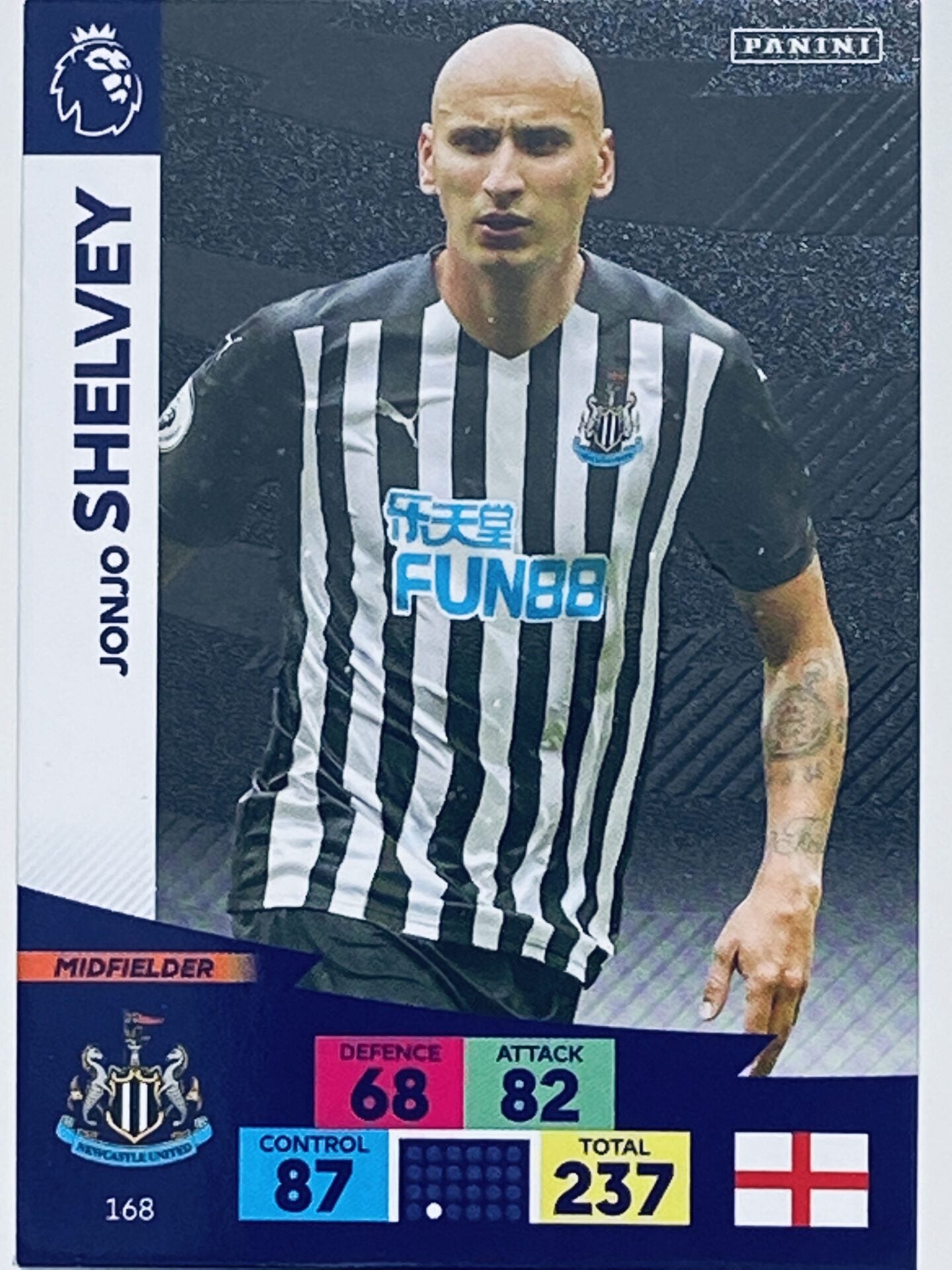 Jonjo Shelvey (Newcastle United) Football Card &#8211; Premier League Adrenalyn XL 2020:21