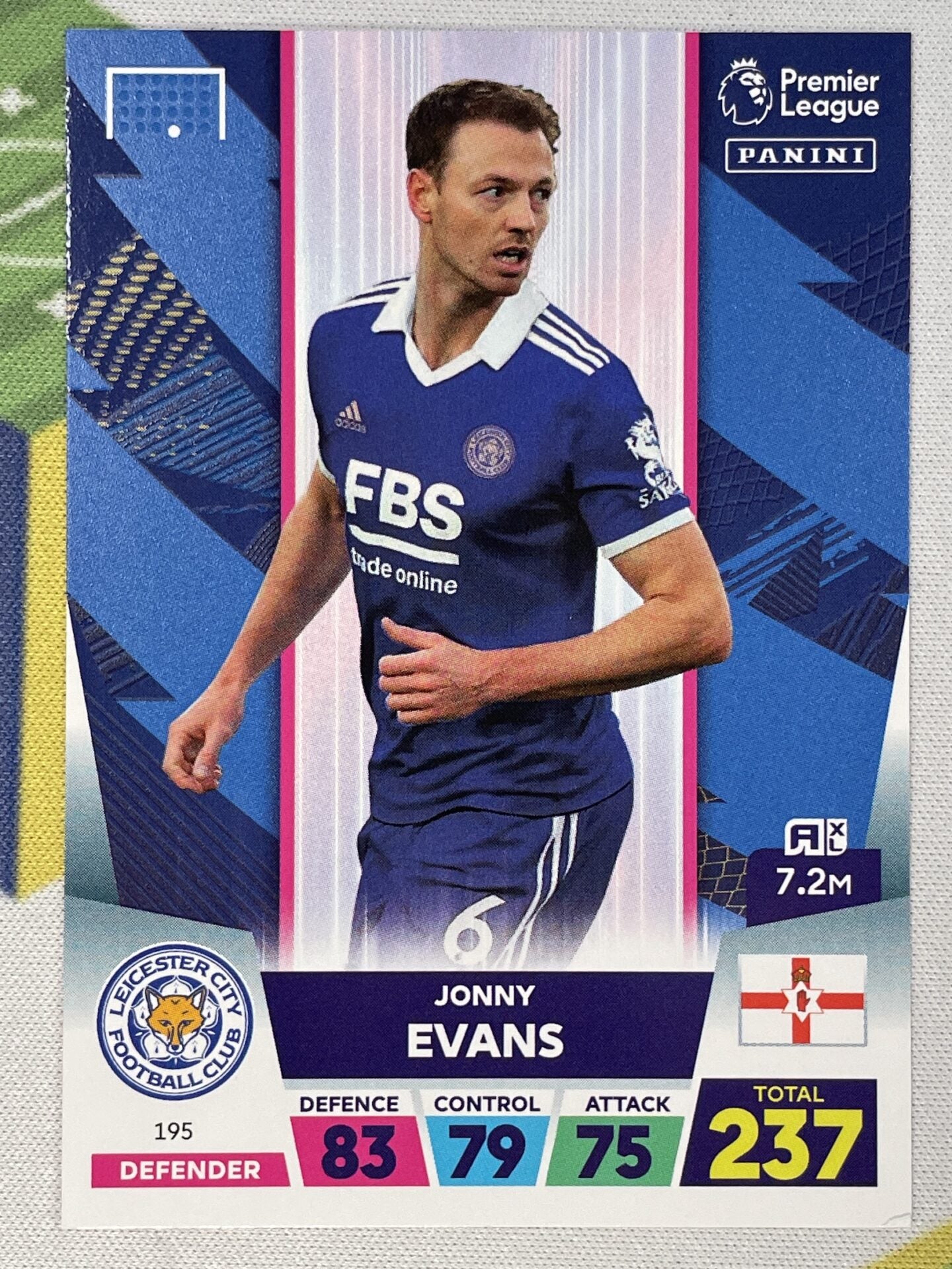 Jonny Evans Leicester Panini Premier League Adrenalyn XL 2023 Card