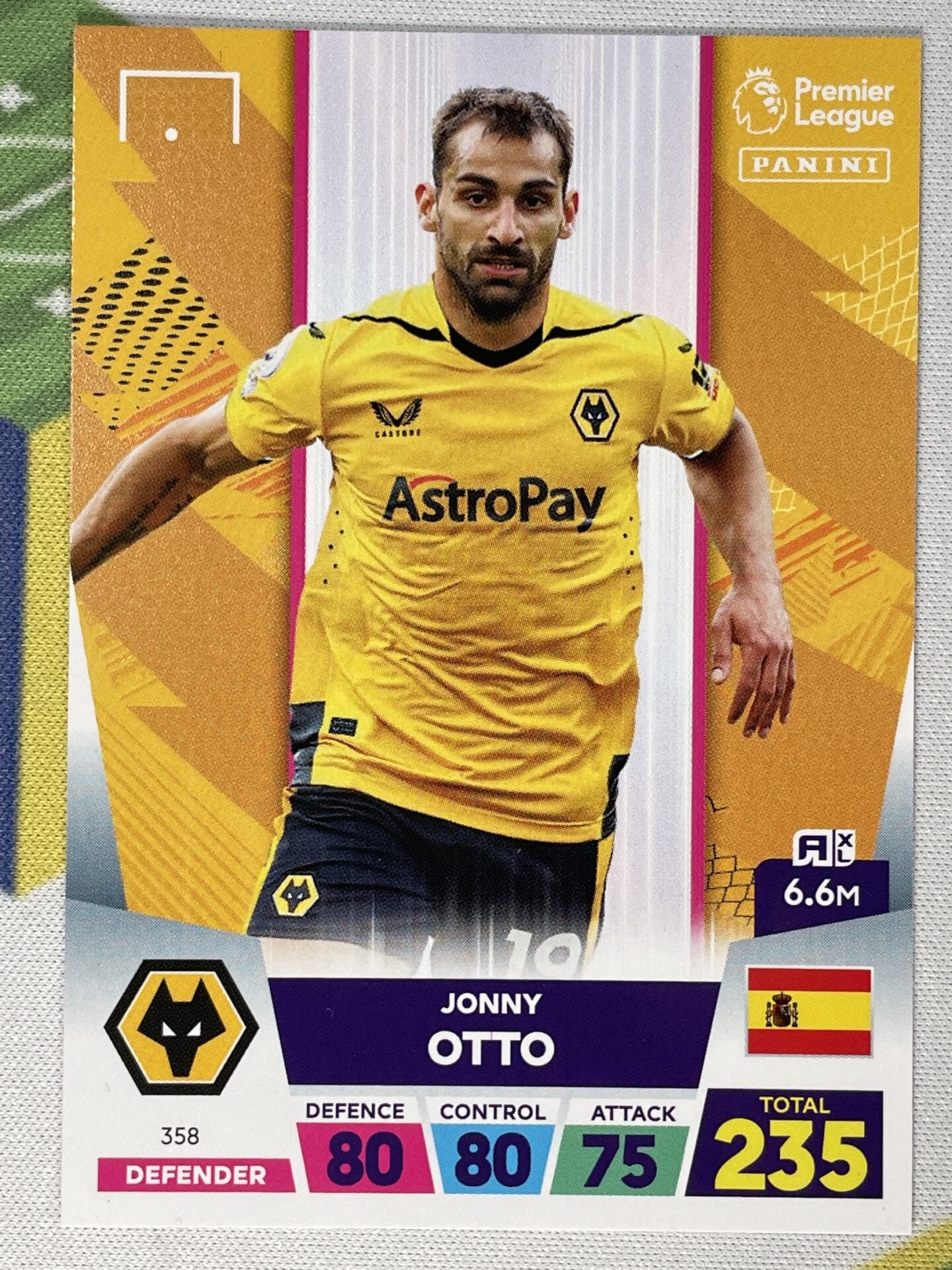 Jonny Otto Wolves Panini Premier League Adrenalyn XL 2023 Card