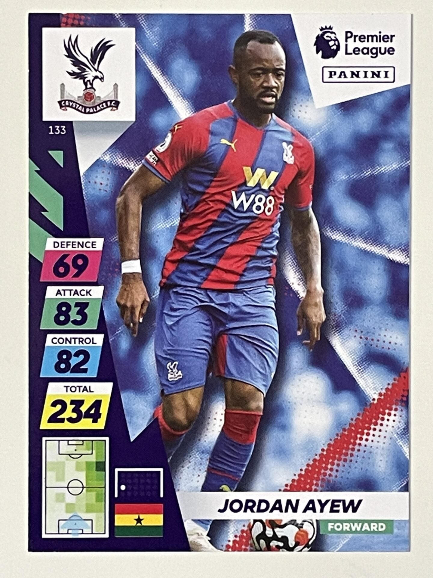 Jordan Ayew Crystal Palace Base Panini Adrenalyn XL PLUS Premier League 2021 2022