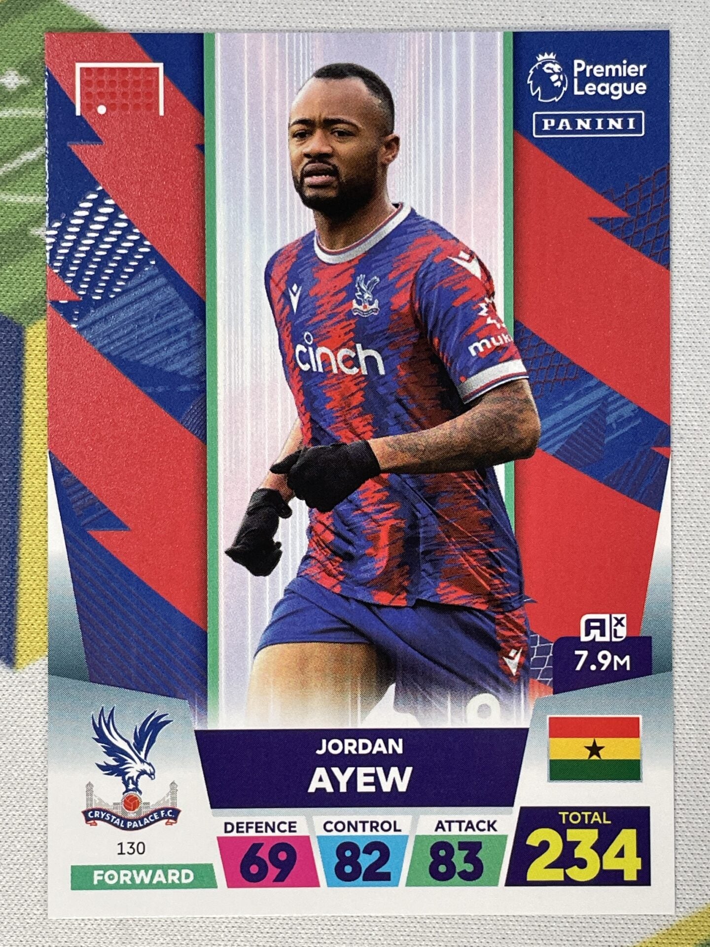 Jordan Ayew Crystal Palace Panini Premier League Adrenalyn XL 2023 Card