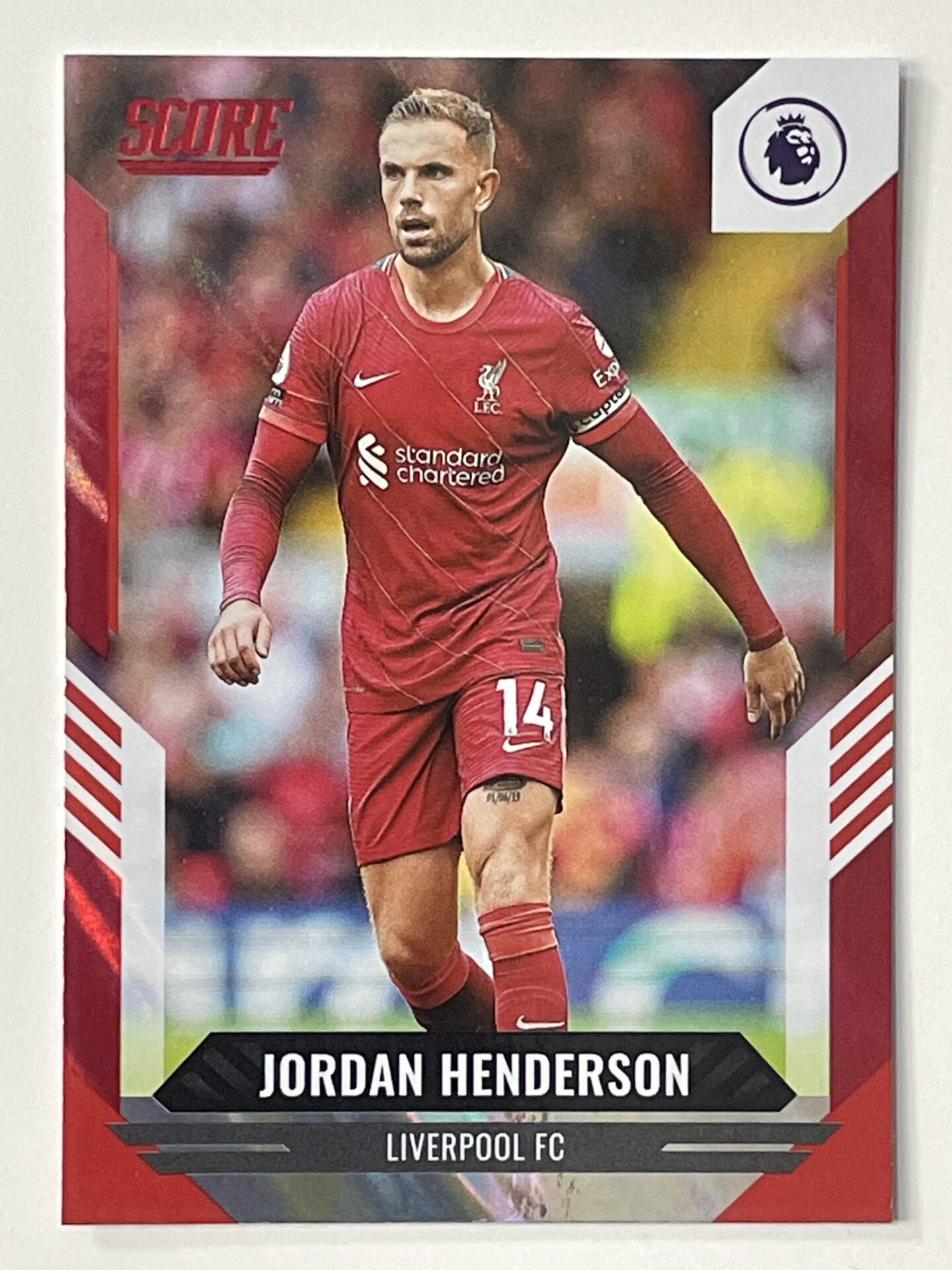 Jordan Henderson Liverpool Base Red Lava Parallel Panini Premier League Score 2021 2022