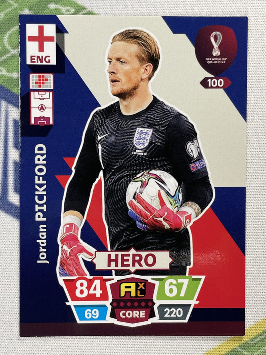 Jordan Pickford England Panini World Cup 2022 Adrenalyn XL Card