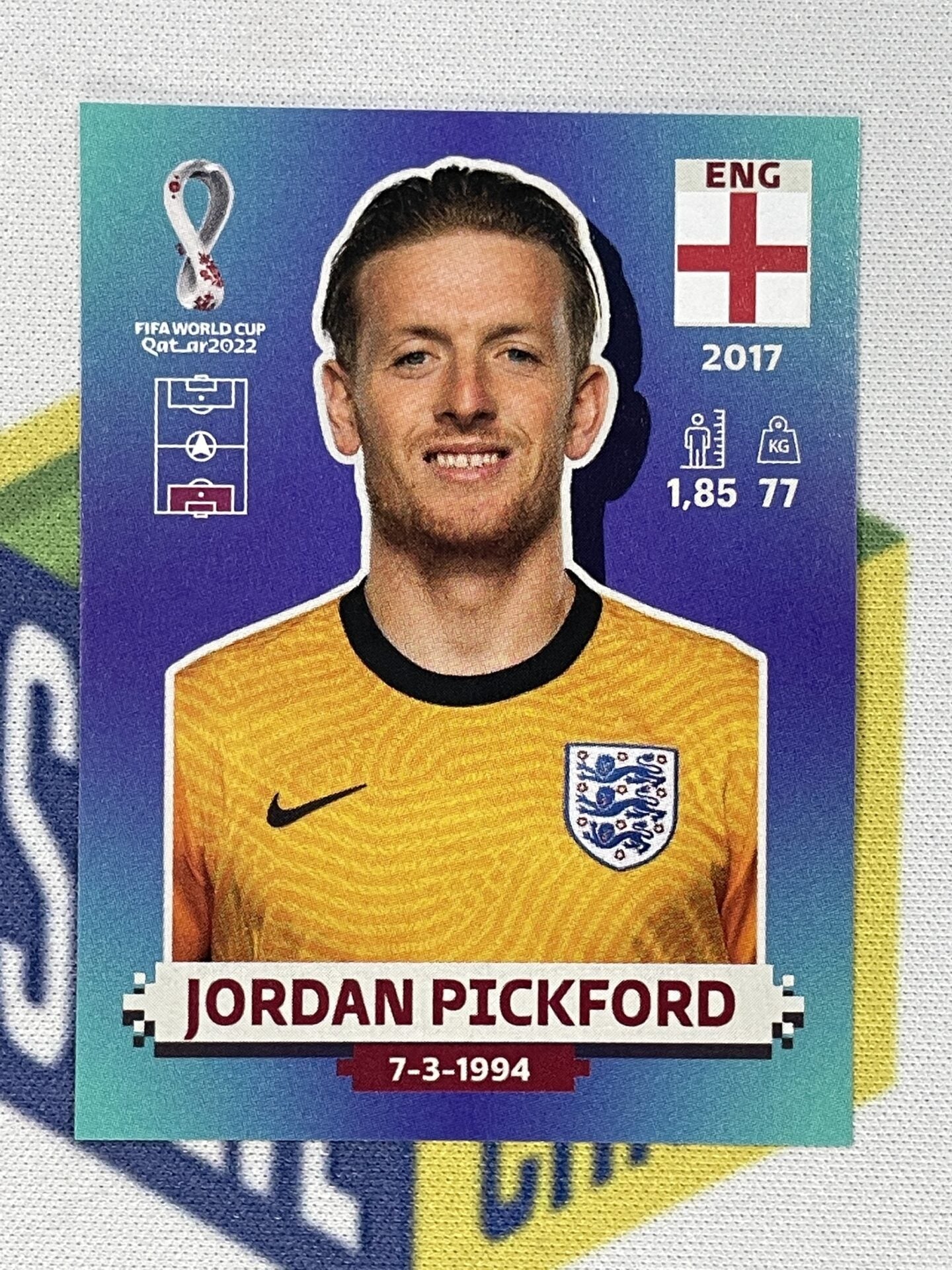 Jordan Pickford England Panini World Cup 2022 Qatar Stickers