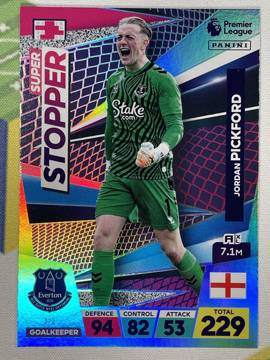 Jordan Pickford Everton Super Stopper Panini Premier League Adrenalyn XL 2023 Card