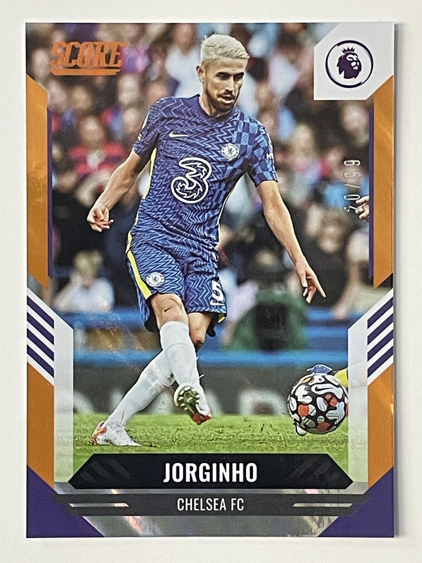 Jorginho Chelsea Base Orange Lava Parallel Panini Premier League Score 2021 2022