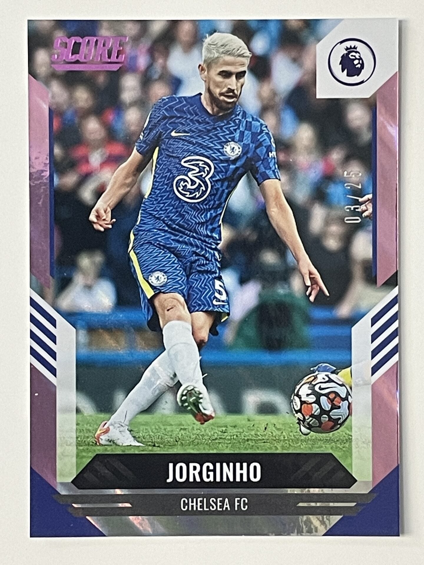 Jorginho Chelsea Base Purple Lava Parallel Panini Premier League Score 2021 2022