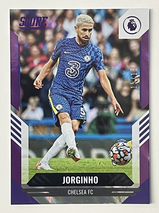 Jorginho Chelsea Base Purple Lava Parallel Panini Premier League Score 2021 2023