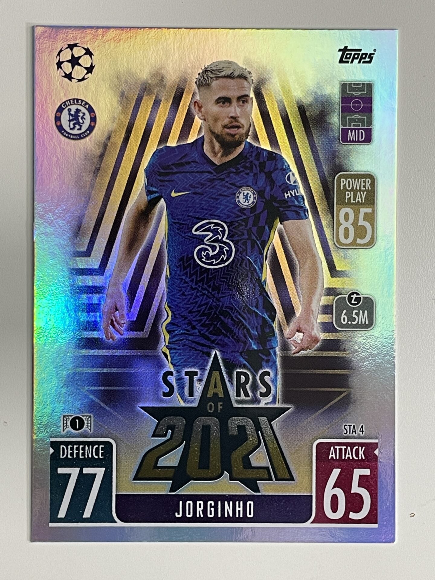 Jorginho Chelsea FC Stars of 2021 Topps Match Attax Extra 2021:22 Champions League Card